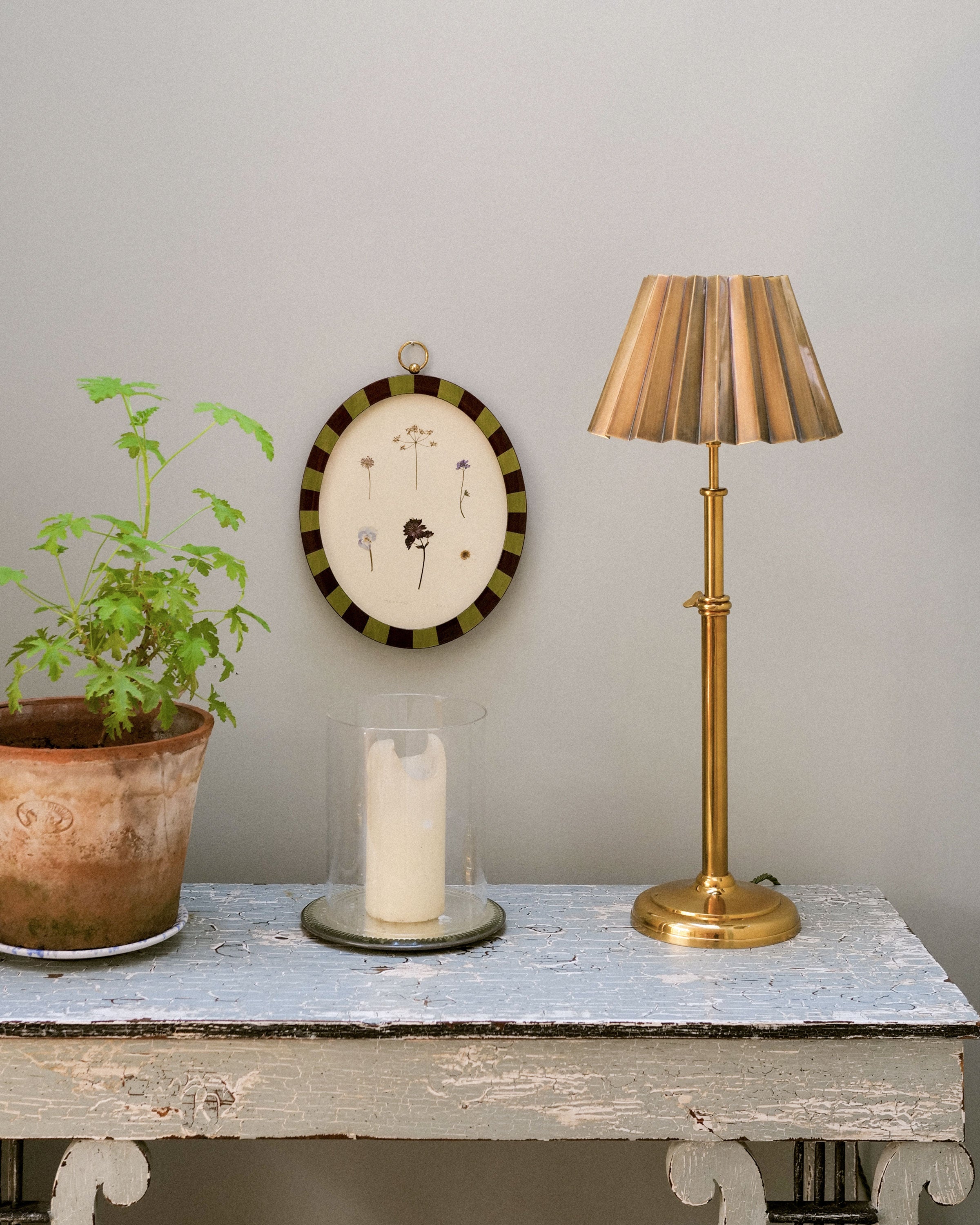 Pleated Lampshade, Brass, Small