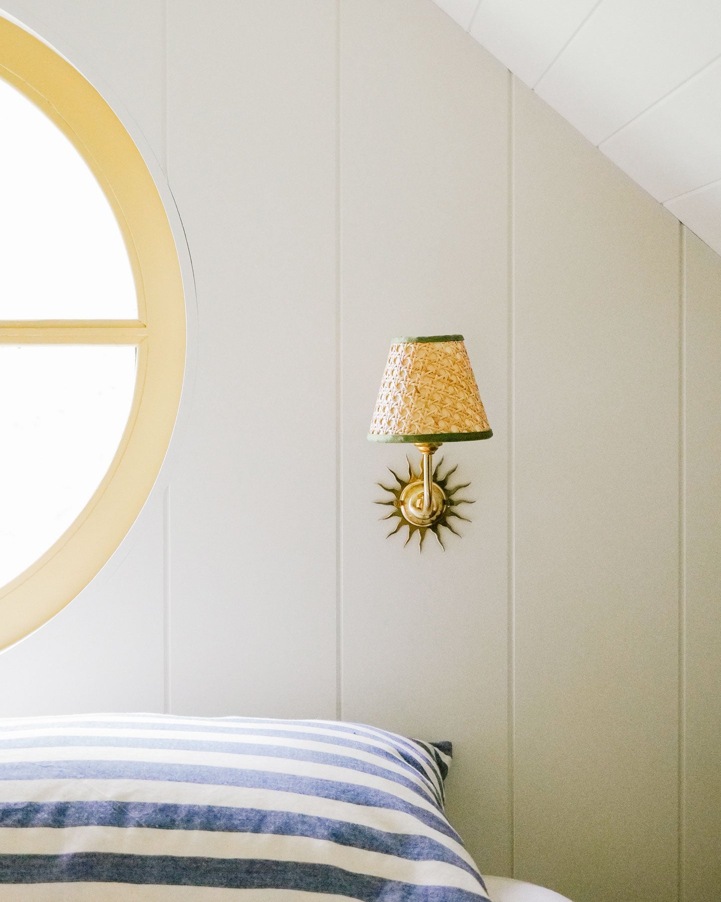 Sunburst Wall Light, Polished Brass