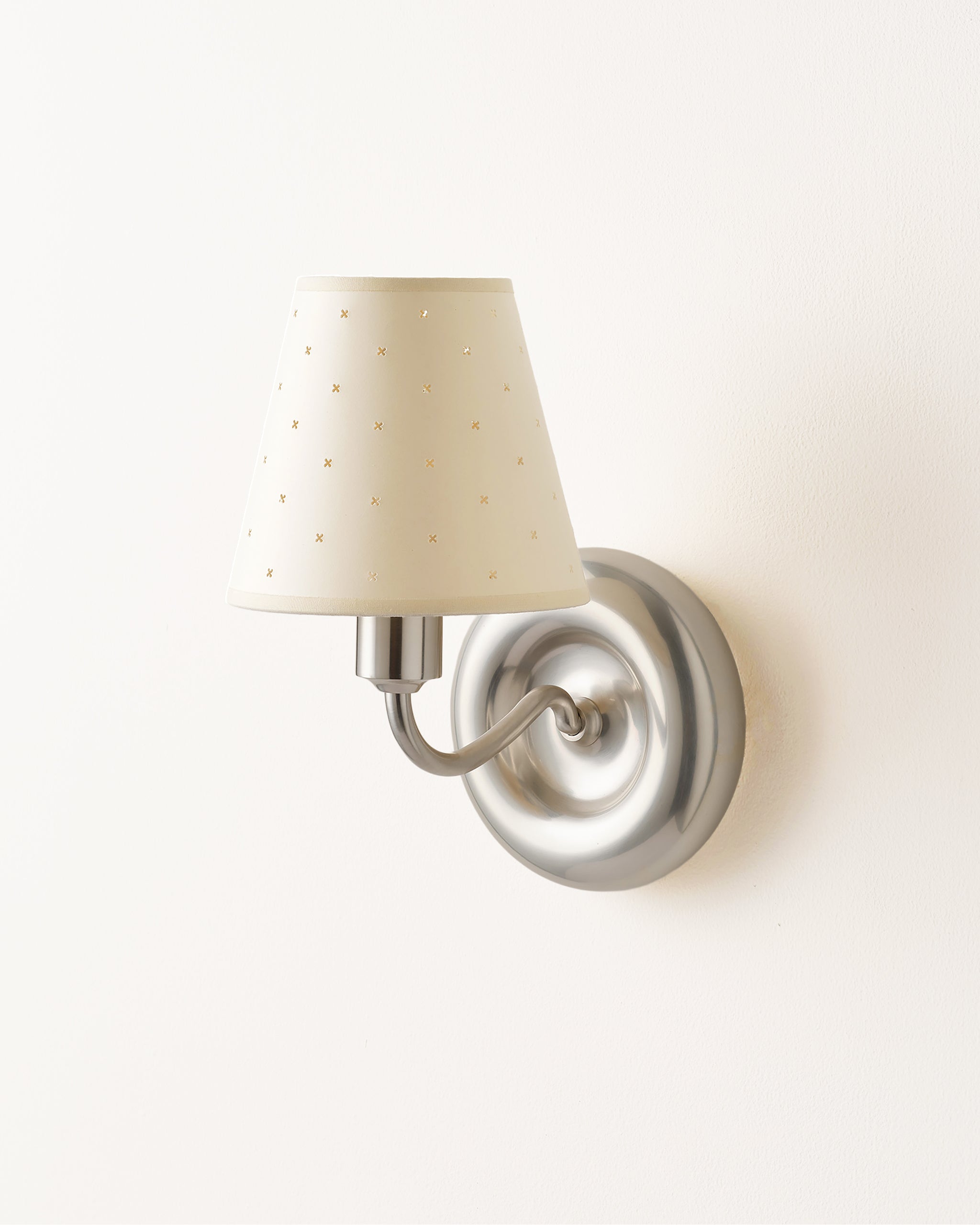 Donut Wall Light, Brushed Silver