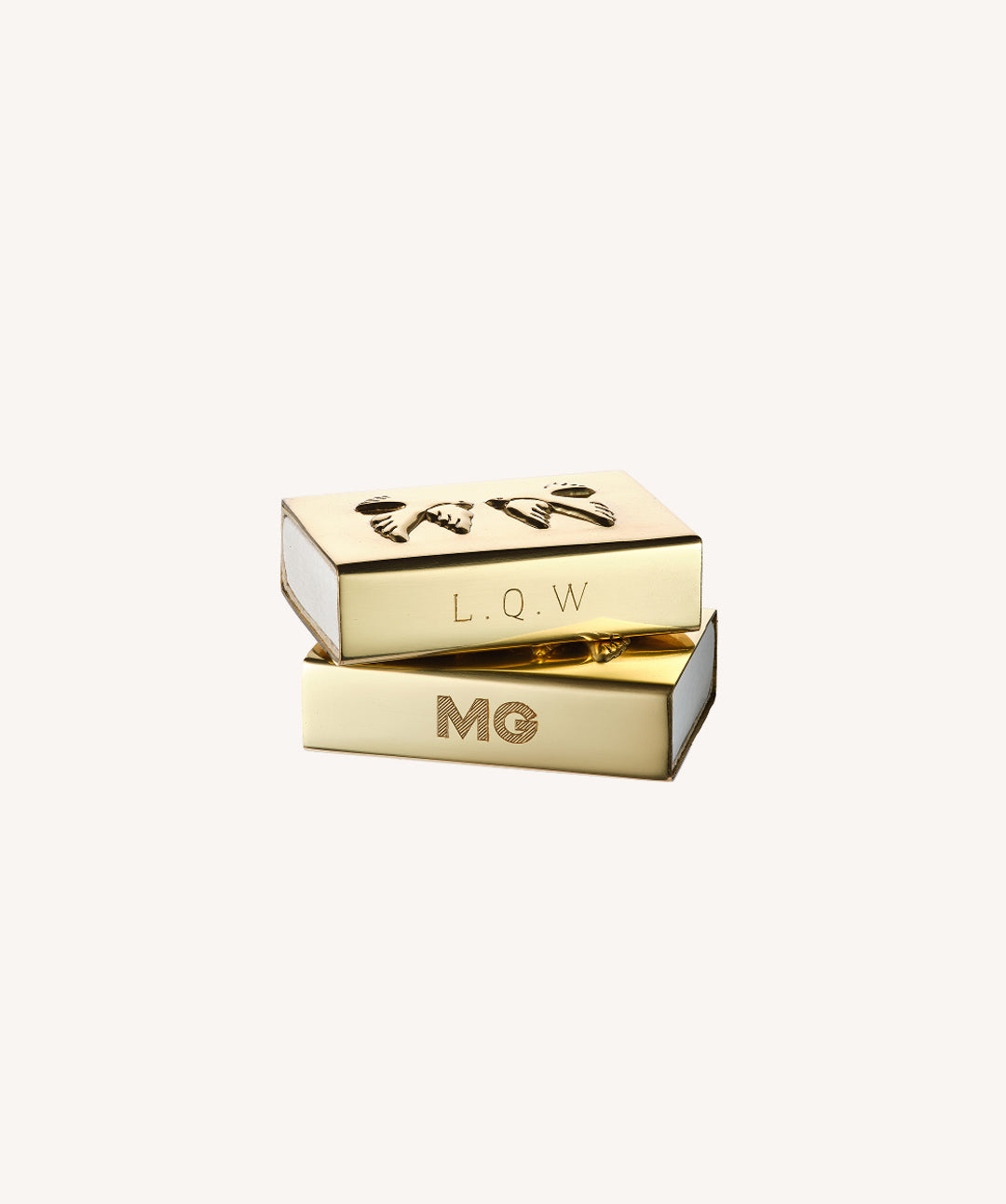Wave Matchbox Sleeve, Brass, Mini