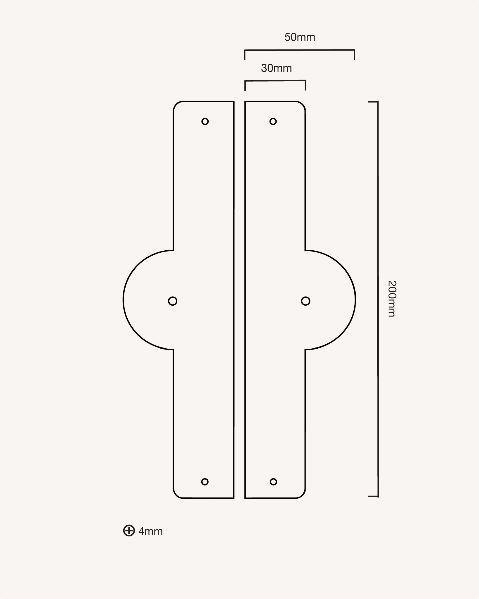 Pair of Arch Backplates, Aged Brass