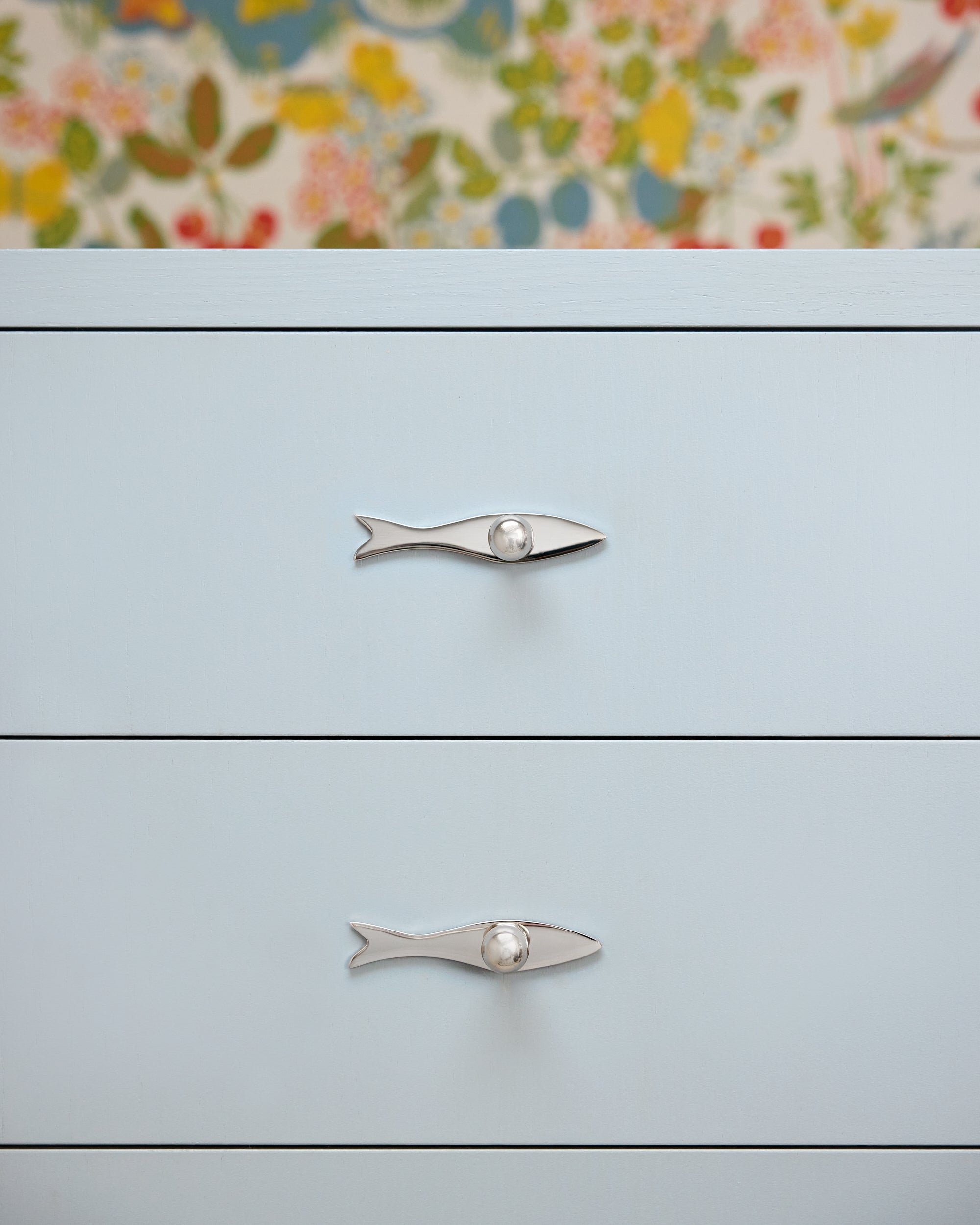 Fish Backplate, Polished Nickel