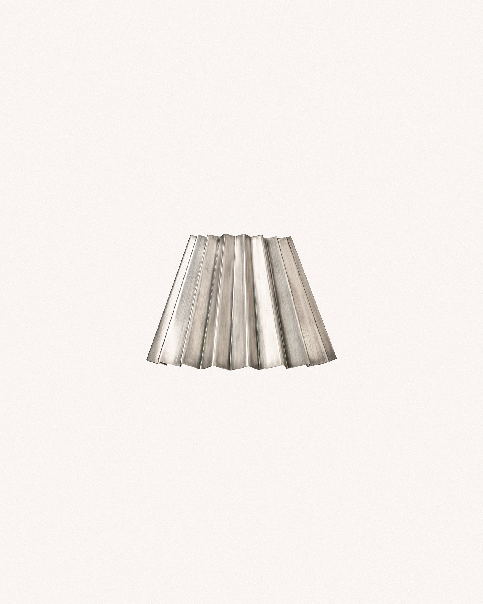Pleated Lampshade, Brushed Silver, Mini