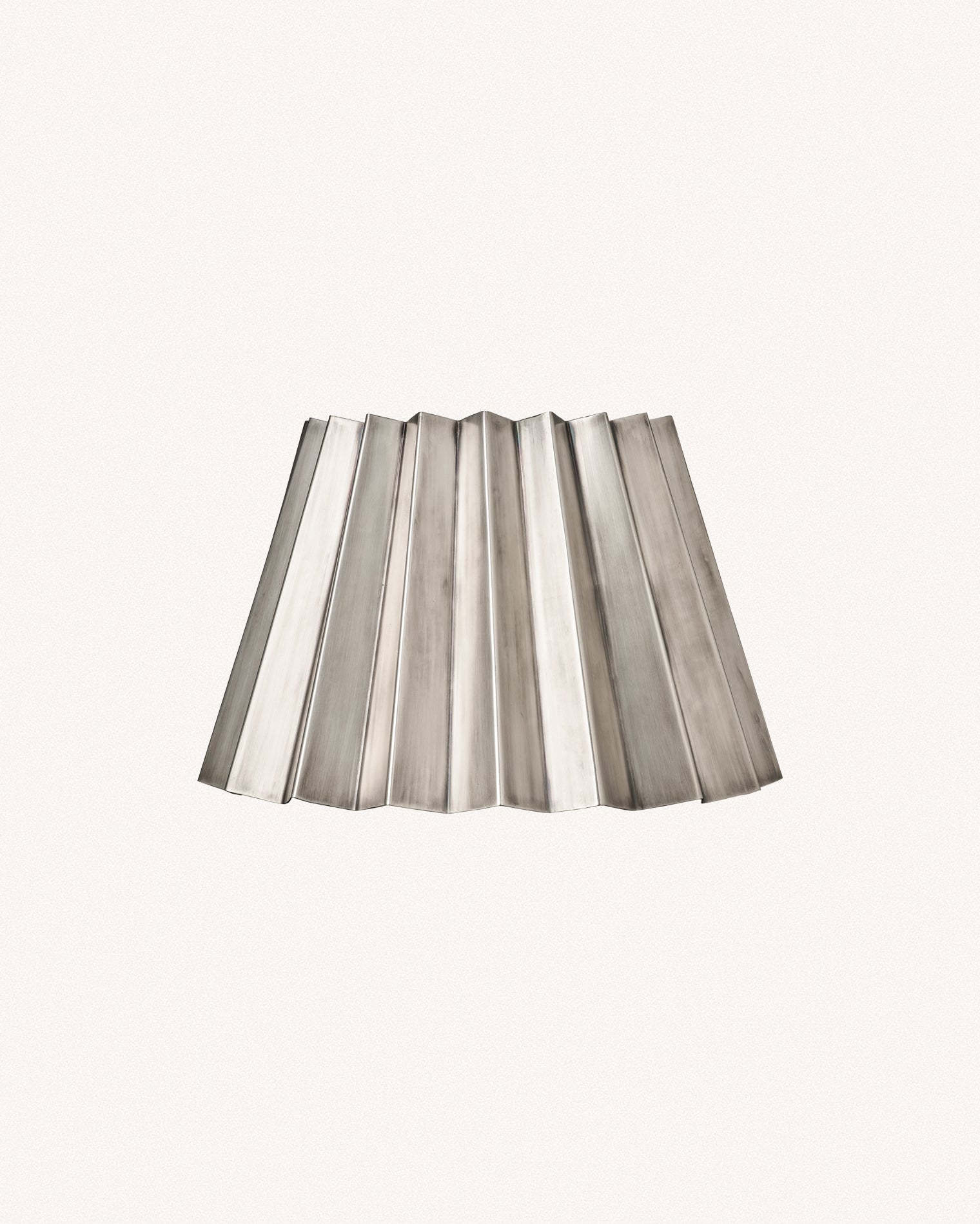 Pleated Lampshade, Brushed Silver, Small
