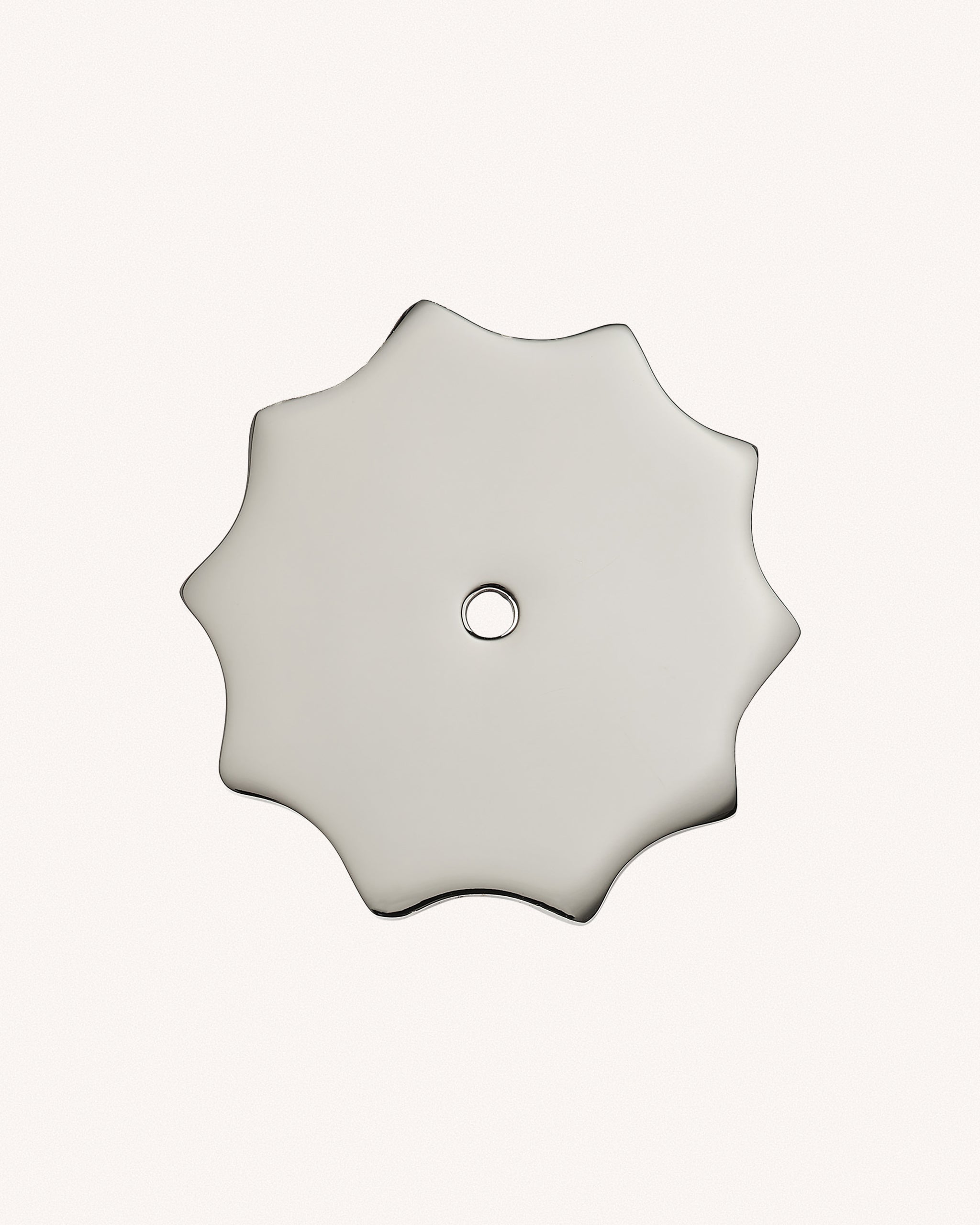Large Wave Backplate, Polished Nickel