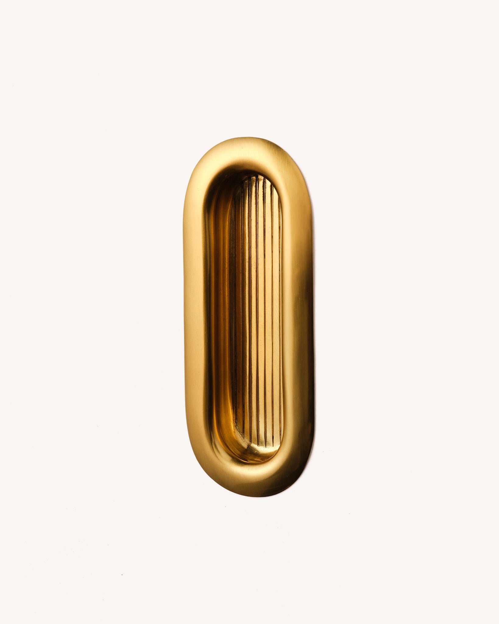 Curve Recess Pull, Aged Brass, Large