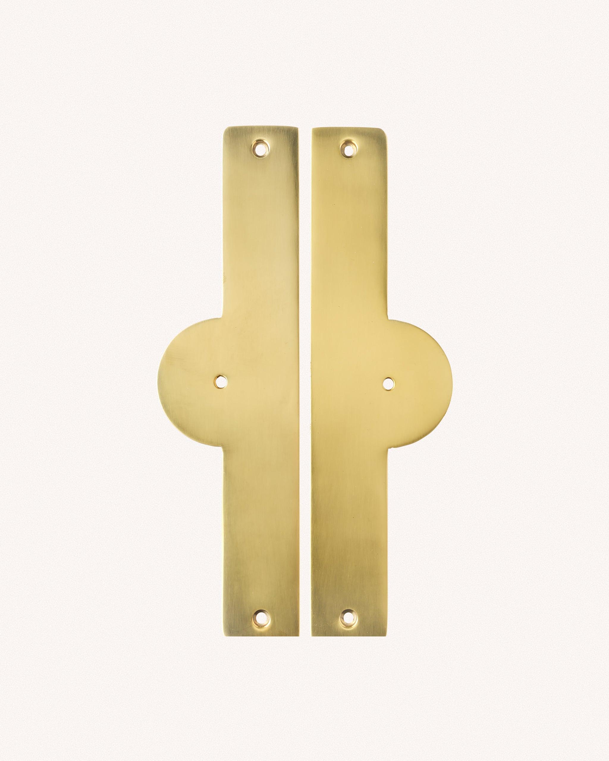 Pair of Arch Backplates, Aged Brass