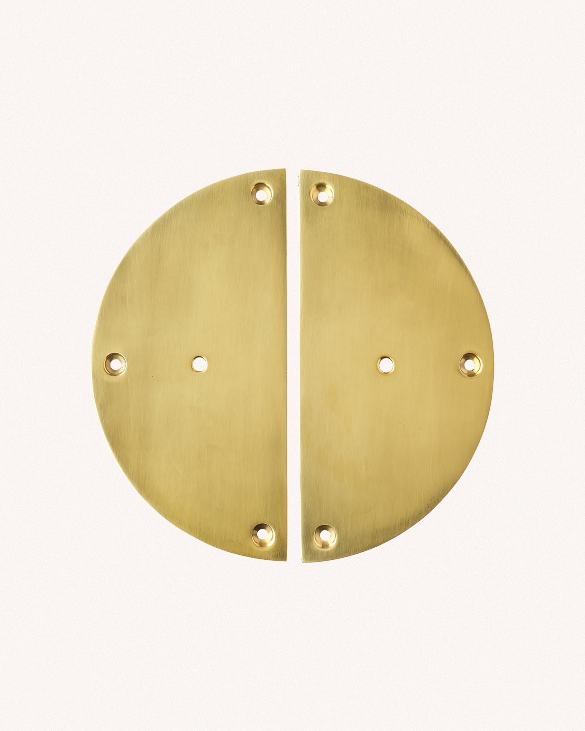 Pair of Circle Backplates, Aged Brass