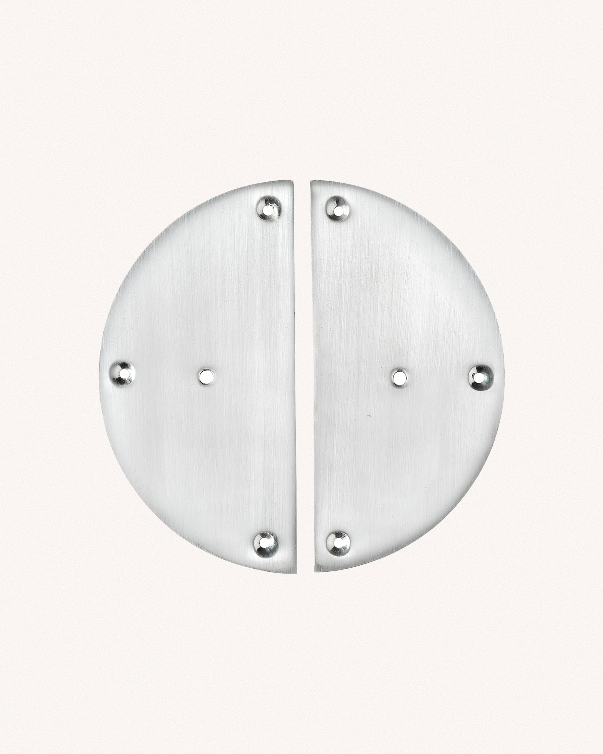 Pair of Circle Backplates, Brushed Nickel