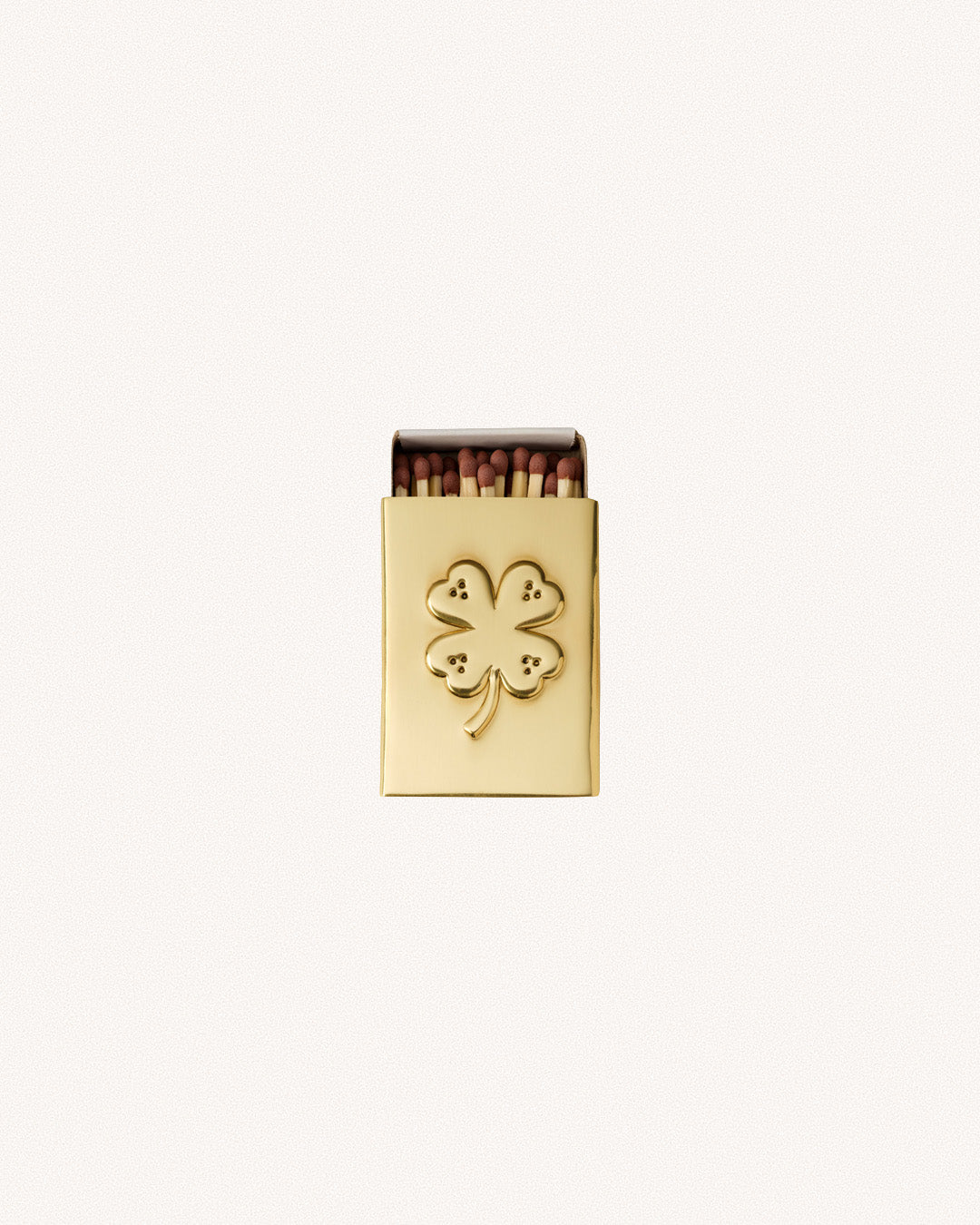 Clover Matchbox Sleeve, Brass, Mini
