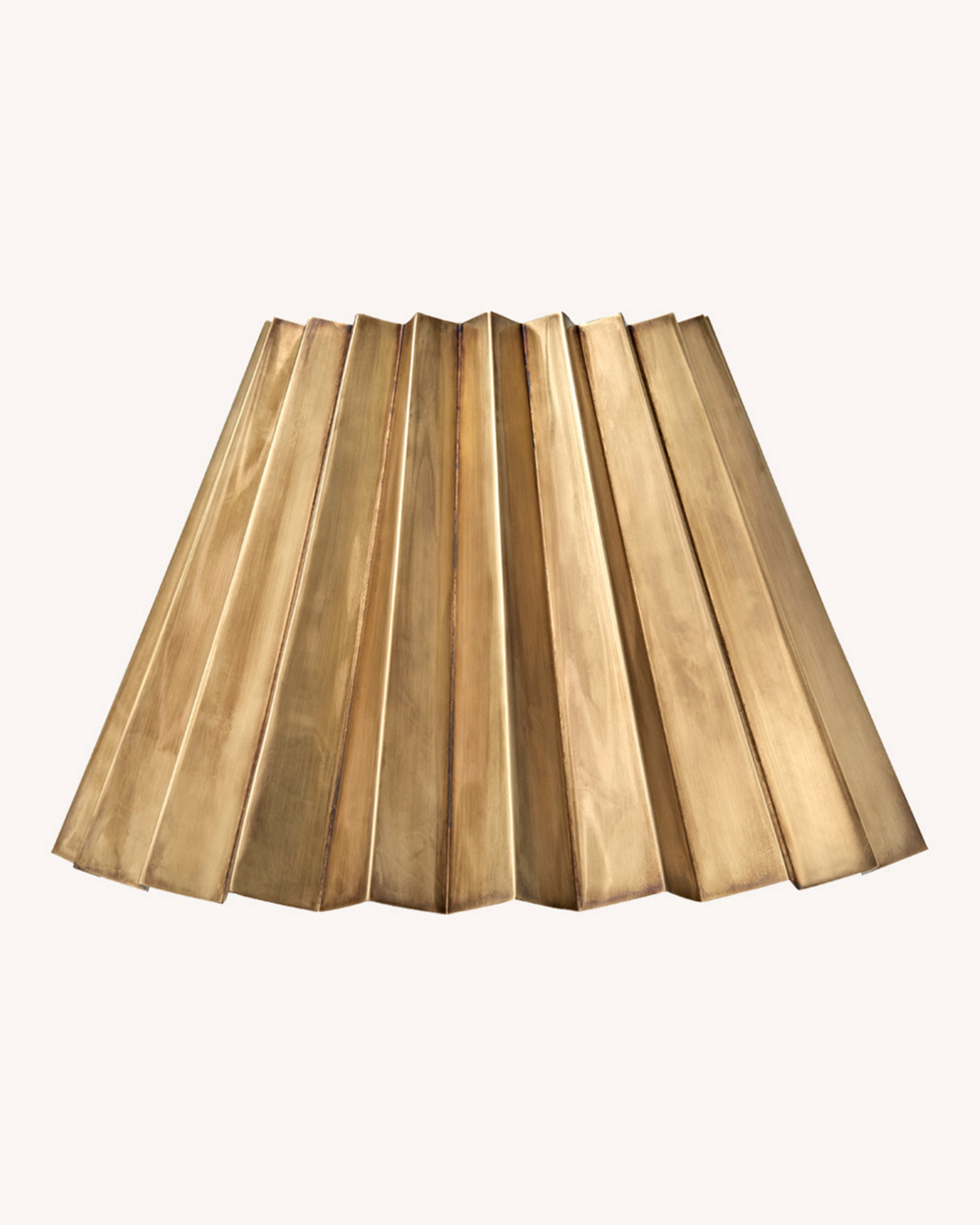 Pleated Lampshade, Brass, Large