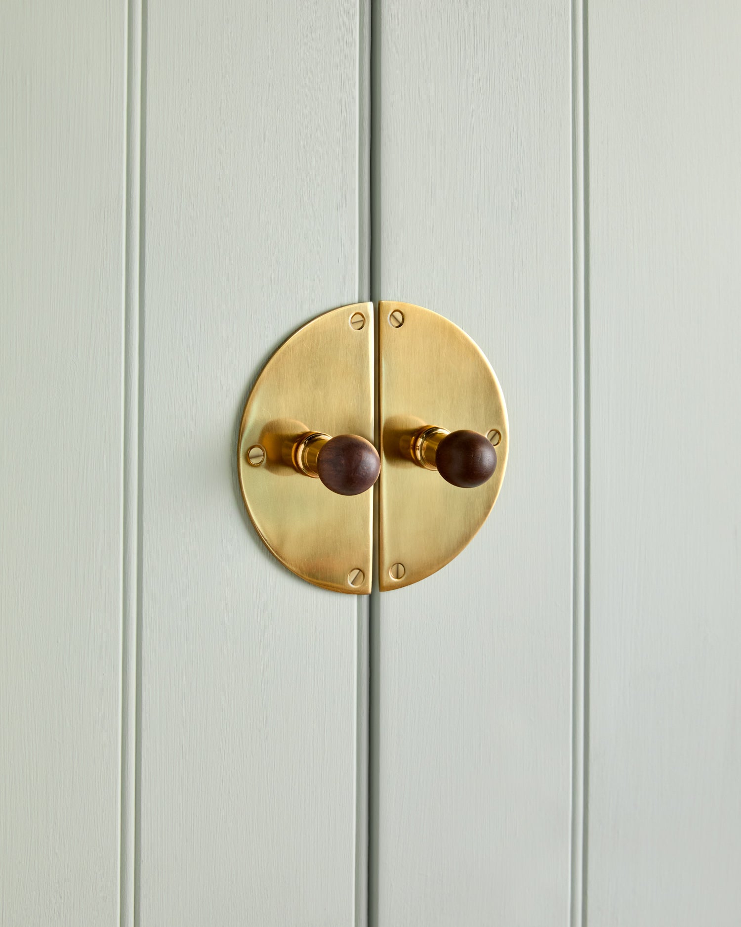 Pair of Circle Backplates, Aged Brass