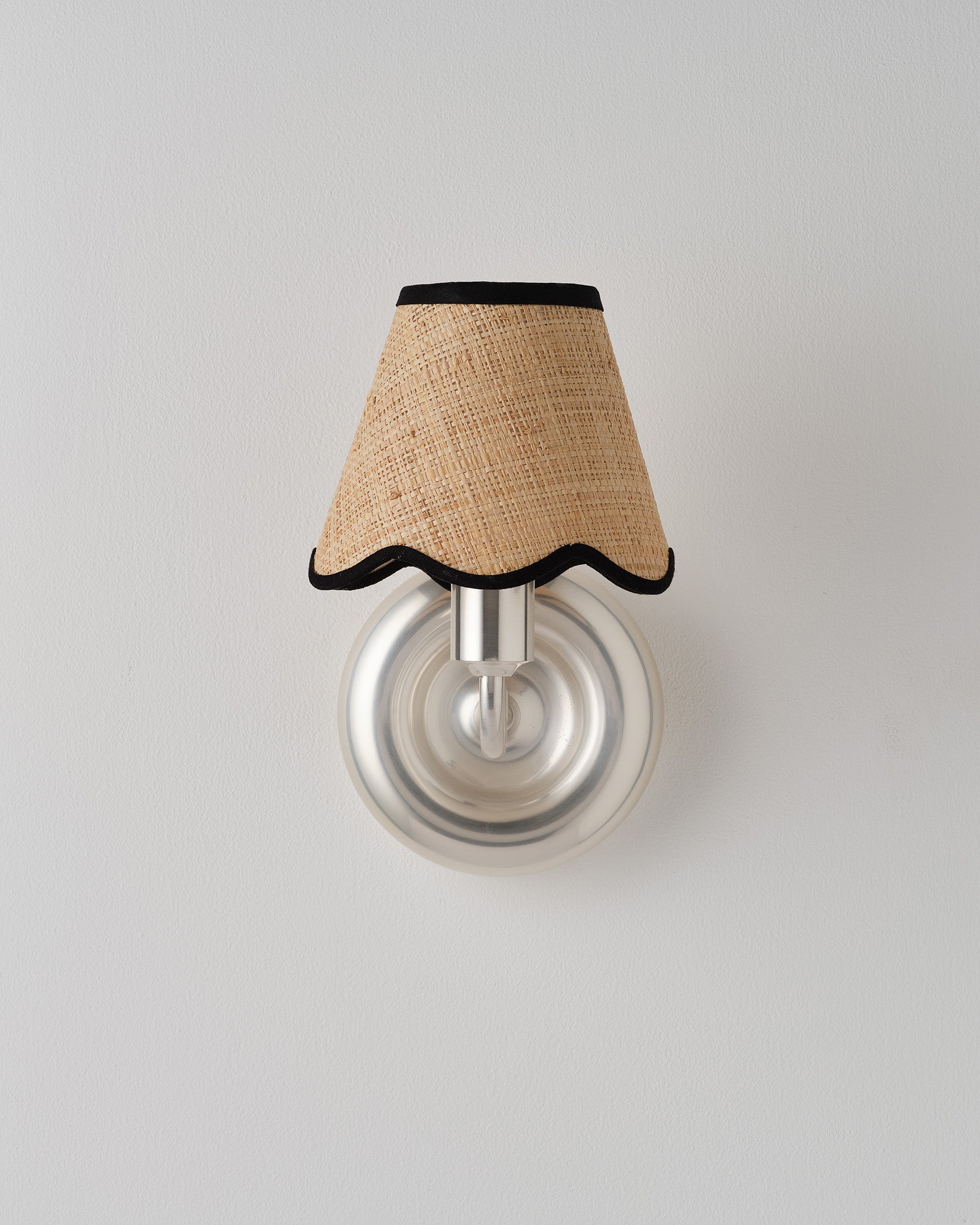 Donut Wall Light, Brushed Silver