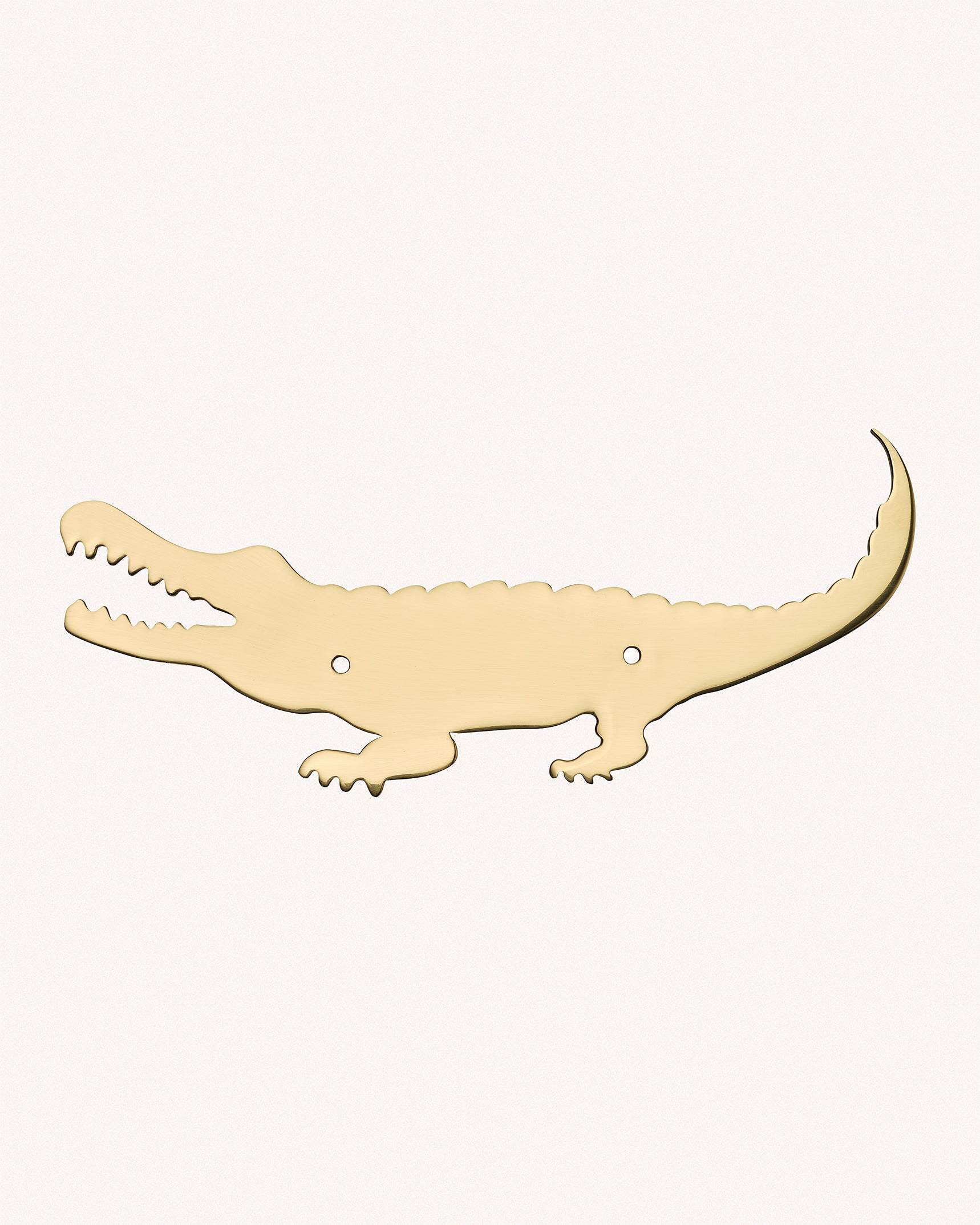 Crocodile Backplate, Polished Brass