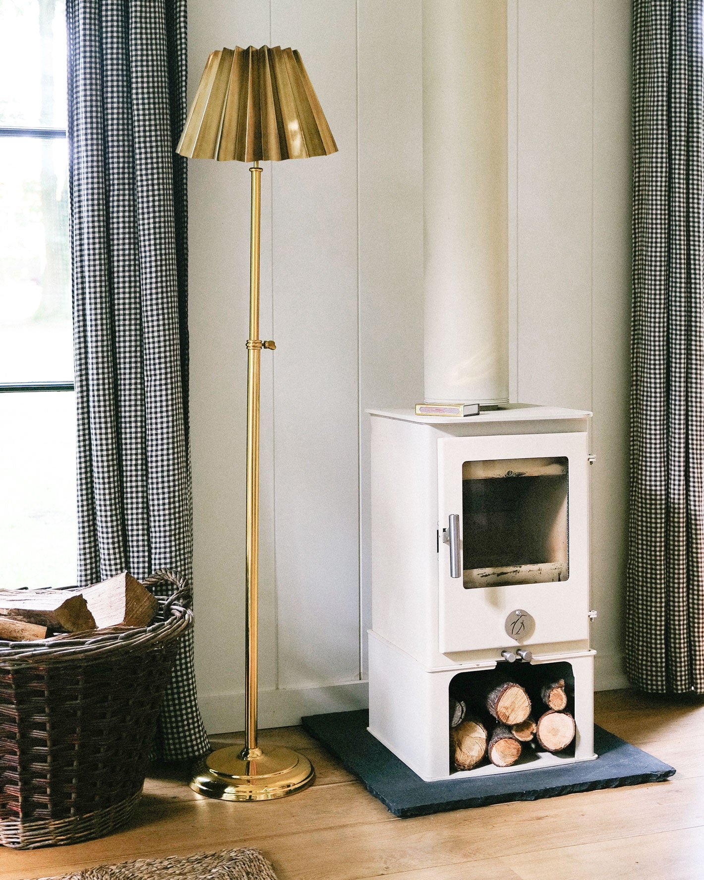 Adjustable Floor Lamp, Brass