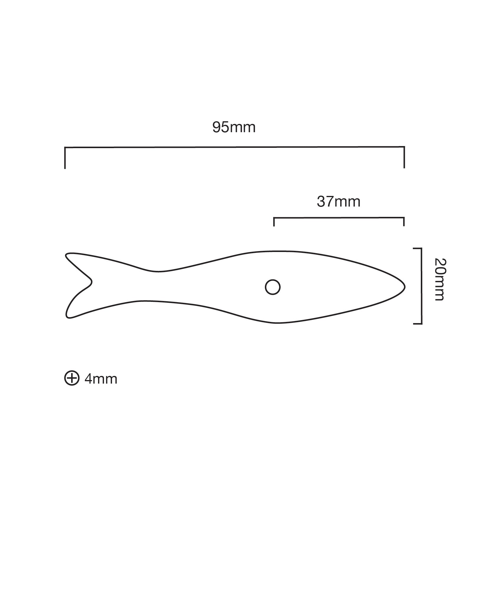 Fish Backplate, Polished Nickel