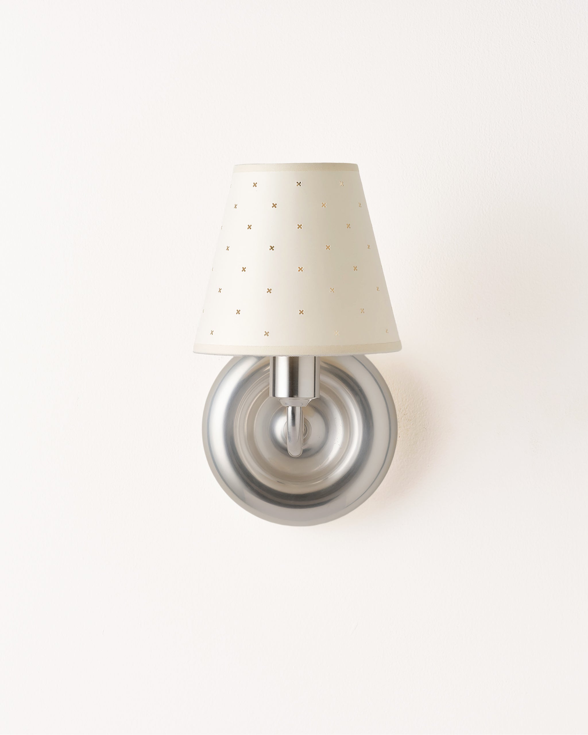 Donut Wall Light, Brushed Silver