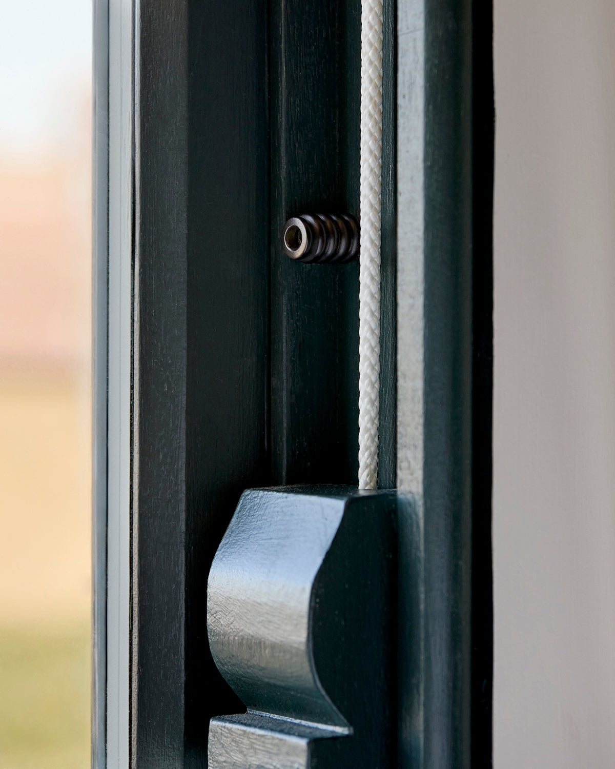 Tay Sash Window Stop, Blackened Bronze, Set of Two