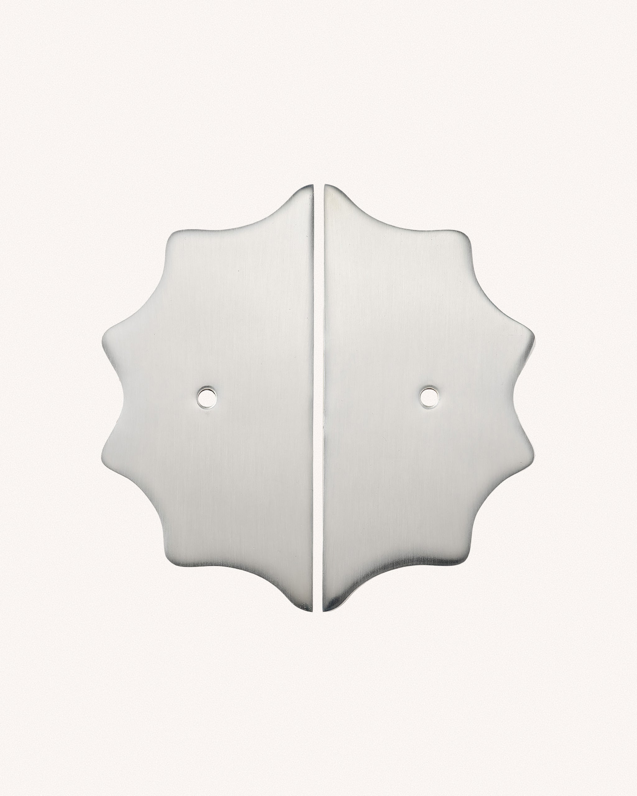 Pair of Wave Backplates, Brushed Nickel