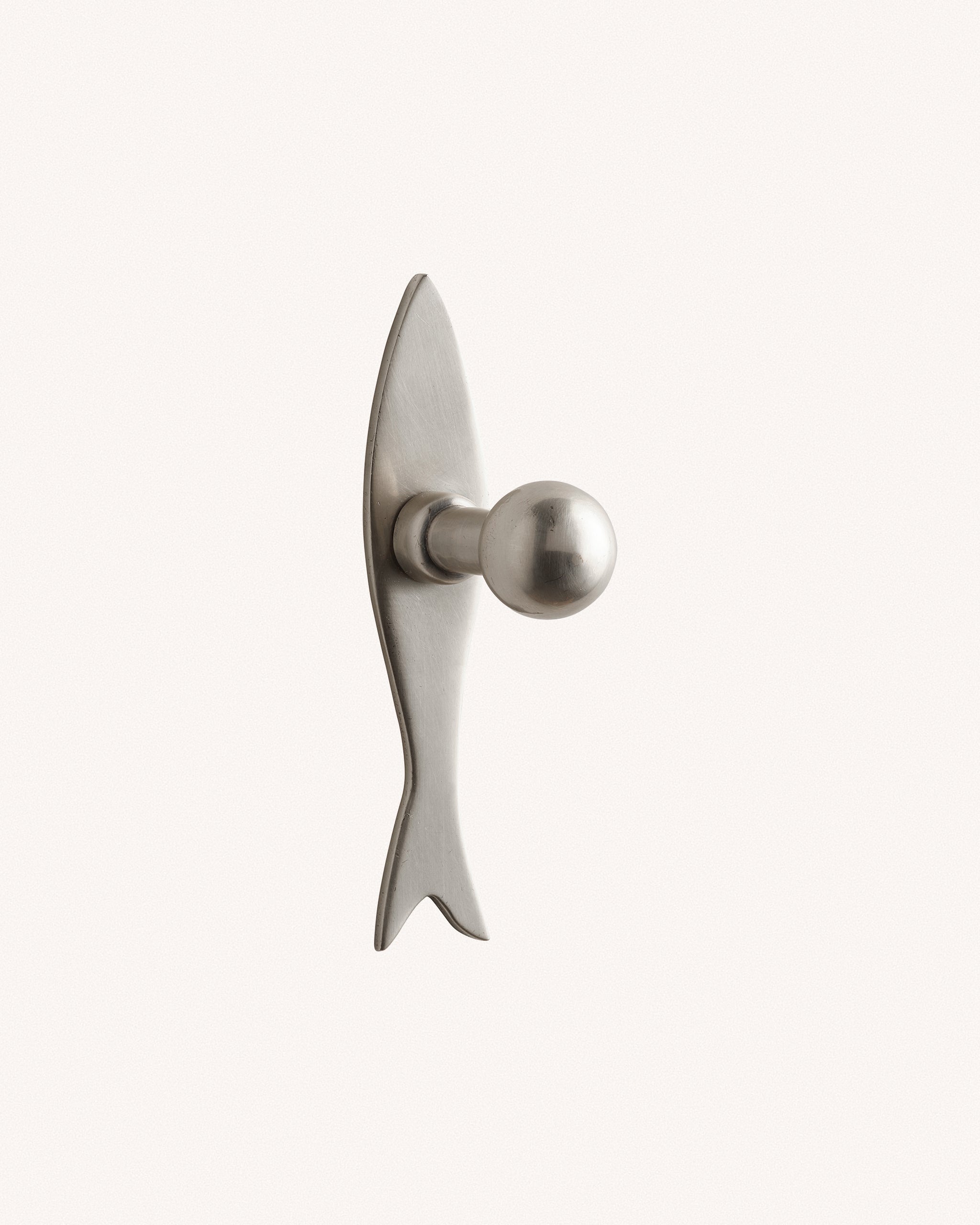 Fish Hook, Brushed Nickel