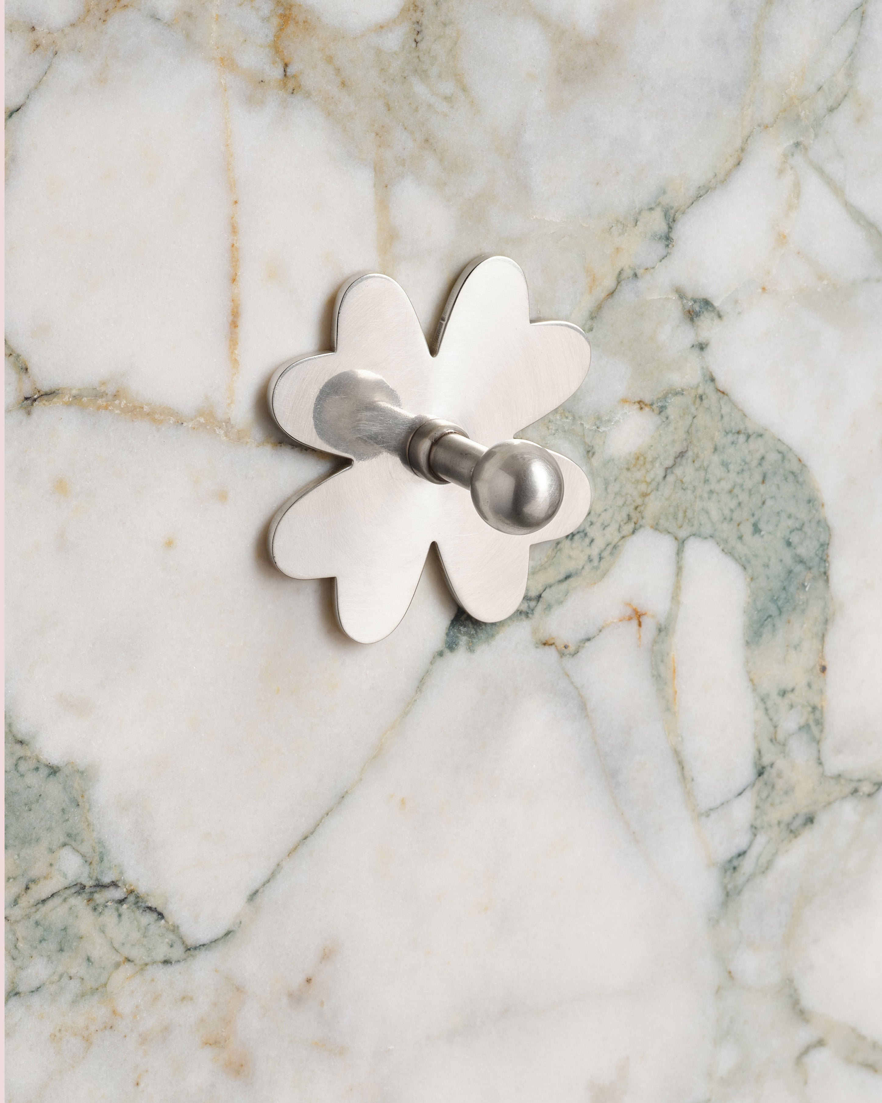 Clover Hook, Brushed Nickel