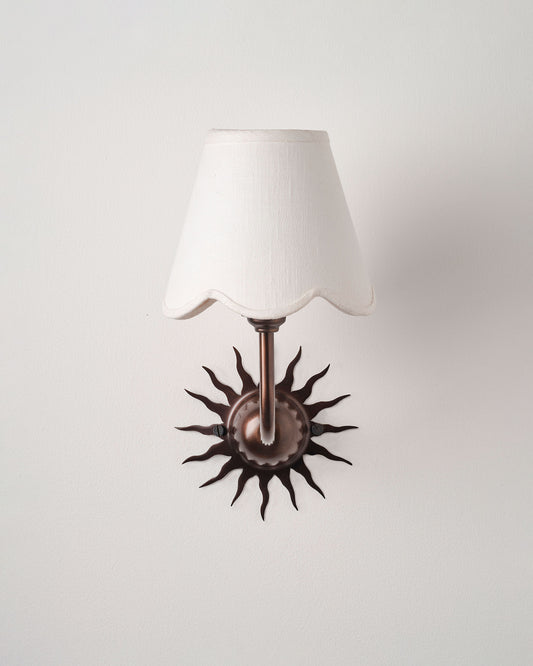 Sunburst Wall Light, Blackened Bronze