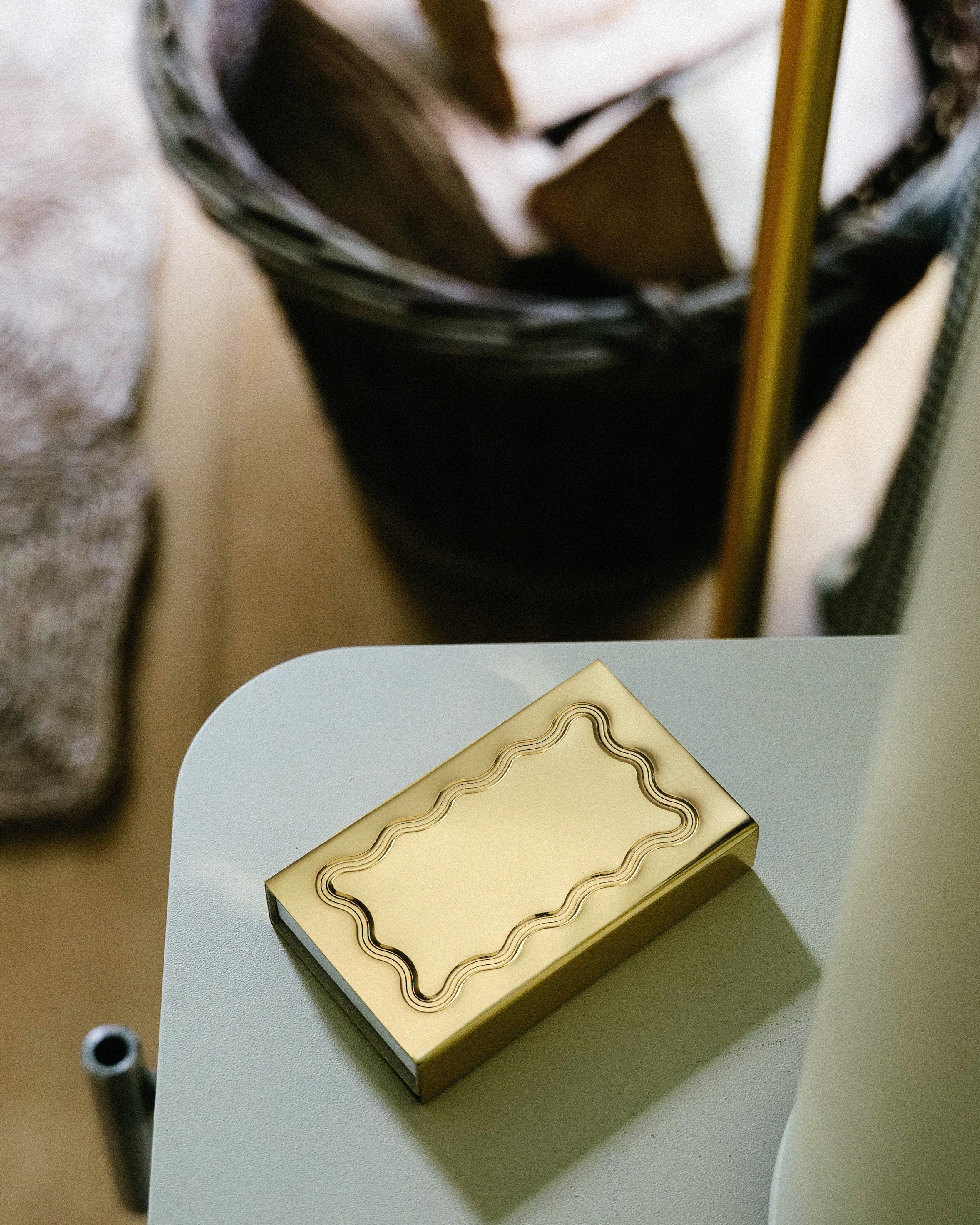 Wave Matchbox Sleeve, Brass, US